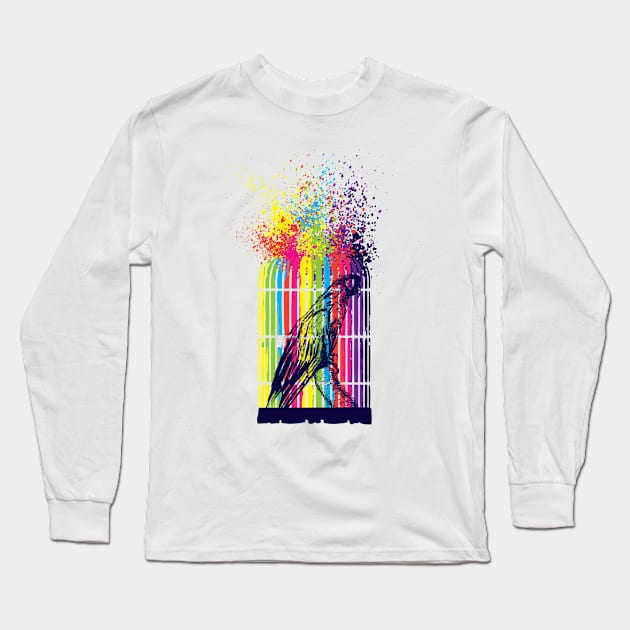 Vibrant Rage Long Sleeve T-Shirt by Daletheskater